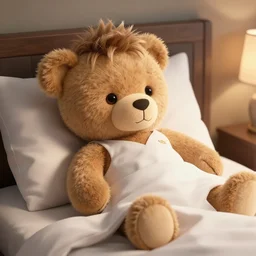 highly detailed image of gordan ramsay tucked into bed, unreal engine render, digital art, cute, adorable, teddy bear