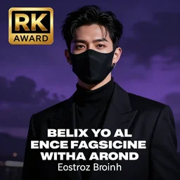 professional digital art of a stylish young adult man with a black face mask, earrings, and dark clothes, high quality, HD, 8K, highly detailed, award-winning, sci-fi, fantasy, movie character, concept art, fashion, dark purple clouds, night