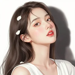 the portrait of an absurdly beautiful, graceful, elegant, chaste, young woman made of strawberries and white petals looking up, an ultrafine detailed illustration by kim jung gi, irakli nadar, intricate linework, bright colors, octopath traveler, final fantasy, angular, unreal engine 5 highly rendered, global illumination, radiant light, detailed and intricate environment