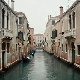 venice streets and canals in the rain by jean-honore fragonard, junk everywhere, wires hanging, steam, trending on artstation, octane render