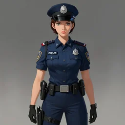 police girl, police uniform, police, uniform, battle angel alita. by rembrandt 1 6 6 7, illustration, by konstantin razumov, by william - adolphe bouguerea