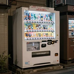 a beautiful picture of japanese vending machines in a little tokyo street by night, trending on artstation
