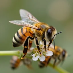 3 d bee, macro, depth of field, f 1. 9 highly detailed