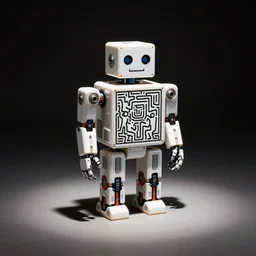square robot by keith haring,