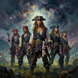 age of pirates. fantasy. exotic weather phenomena. landscape. 💥⛈. fractal and deepdream effects. masterpiece digital painting by andrei riabovitchev. sfx by industrial light & magic. by josh pierce, rhads, karolis strautniekas