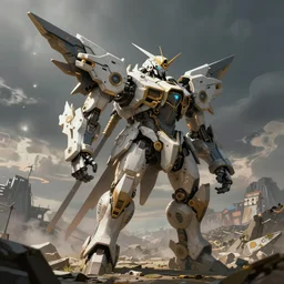 a concept art of a wind combat mech, artstation