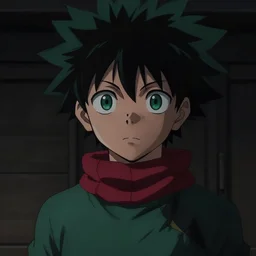 low brightness shot of izuku midoriya