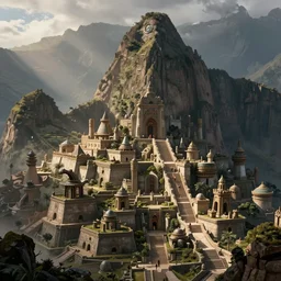 A futuristic Inca city, ancient technology, very detailed, concept art, trending on art station