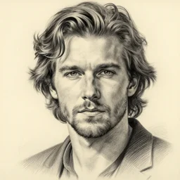 a hyper detailed pencil drawing of jensen ackles, portrait, 8 k, volumetric lighting, octane render, alphonse mucha