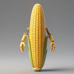 corn humanoid figure, symmetrical, highly detailed, digital art, sharp focus, trending on art station, anime art style