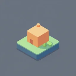 tiny isometric 3D render icon