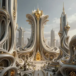 landscape of brutalistic architecture city, sci - fi design, biological texture, rococo, tsutomu nihei, emil memoth, zdzislaw sculpted belsinki, craig mullins, mohrbacher, zaha hadid, hyper detailed, crazy detail, intricate, exuberant elite nate, elegant, fine lighting, extravagant, dramatic lighting cgsociety, hyper extremism, golden ratio, ambient key art, octane rendering, unreal engine, weta digital, micro detail 3 d sculpture, structures ray tracing, 8 k — ar 1 6 : 9
