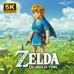Link from the 2022 remaster of Legend of Zelda: Ocarina of Time, 4k