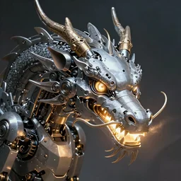 a robotic dragon emitting light, highly detailed, digital painting, smooth, sharp, beautiful face, expressive eyes, highly intricate, art by Boris Vallejo and alex gray