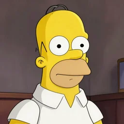 beautiful realistic portrait of homer simpson, yellow skin by artgerm