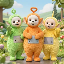 Teletubbies as a clowns