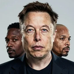 elon musk in black skin, perfect faces, award winning photography