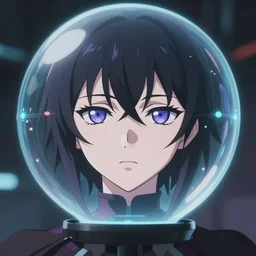 cyberwitch anime girl hacking sphere symmetrical face. symmetrical detailed defined eyes. beautiful lineart. bokeh pixiv # 1 ranking depth focus, chromatic aberration, noise, soft lighting, srgb, 4 k, cinematic rembrant kuvshinov ross tran craig mullins leyendecker wlop guweiz