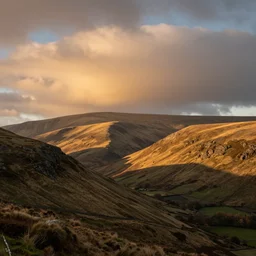 landscape photography, yorkshire, warm lighting, golden hour, mountains, clouds, beautiful, 4 k, hd