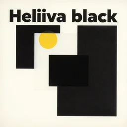 album cover by 4 ad for the band helvetica black, inspired by pop art, assemblage, minimalism