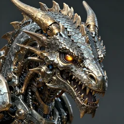face of a mechanical dragon, fantasy, machine, highly detailed, scales, scifi, artstation, art by kurtis dawe and justin gerard and rudy siswanto