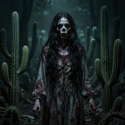 🌵 in creepy scary nightmare atmosphere, realsitic