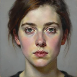 portrait en buste of katie mcgrath by mark arian, by hughes merle, by pierre auguste cot, perfectly detailed eyes, oil on canvas, abundant detail, realism, bold mood
