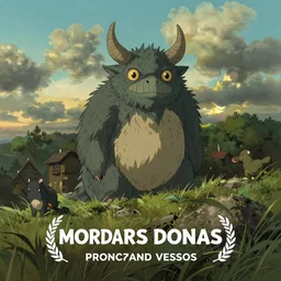 Mordor painted in the style of ghibli
