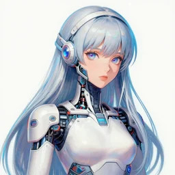 palette knife glitch artwork of a cybernetic princess, sharp focus, by james jean, by rossdraws, frank franzzeta, sakimichan