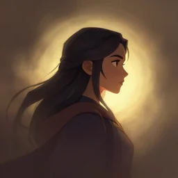side profile centered painted portrait, Maya Ali as a wind mage, only one head, Gloomhaven D&D, cell-shaded, matte painting concept art, radiant backlighting, official fanart, 4k, HDR, Trending on artstation, Behance, Pinterest, by Jesper Ejsing and RHADS and Makoto Shinkai and Lois van baarle and ilya kuvshinov and rossdraws and Cushart Krentz and Gilleard James