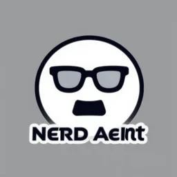 nerd alert logo, modern