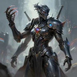a ultradetailed painting of yidris maelstrom wielder by karl kosinski trending on artstation, sci fi, futurism, mtg octane rendering, sharp focus h 7 0 4