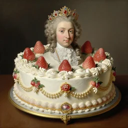 baroque rococo painting The Pretty Cake portrait Greg Hildebrandt high detail fancy cake