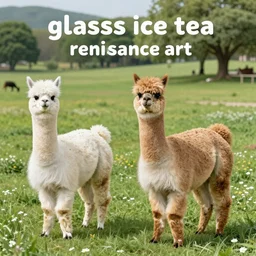 “alpacas grass ice tea renaissance art”