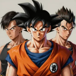 beautiful hyperrealistic detailed matte portrait painting of goku, by andreas rocha and john howe, and martin johnson
