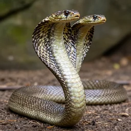 a cobra with two heads