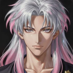 mystic silver and pink hair character monumental illustration with soft light painted by james jean and gerrit van honthorst and katsuhiro otomo, inspired by akira anime, smooth face feature, intricate oil painting, high detail illustration, sharp high detail, manga and anime 1 9 9 9