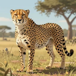 epic professional digital art of a cheetah cgsociety wlop behance by pixiv