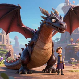 a gentleman dragon as a pixar movie, detailed