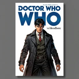 comic book cover for'doctor who vs bloodborne ', art by alex ross