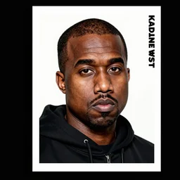 stoic poster of kanye west in the style of shepard fairey