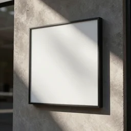 store sign design mockup, blank template