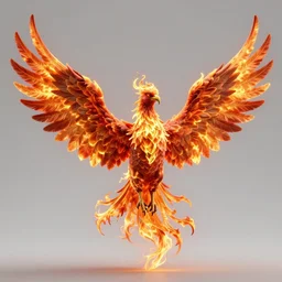 hyperdetailed image of a phoenix with its full body flaming and wings spread 8 k extremely detailed hd hyperrealism fiery extremely accurate unbelievably 4 k realistic anime