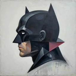 Batman profile picture by Sachin Teng, asymmetrical, Organic Painting , Matte Painting, geometric shapes, hard edges, graffiti, street art:2 by Sachin Teng:4