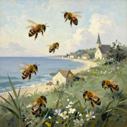 Dwarf bees landing in Normandy, 1944, Aivazovsky.