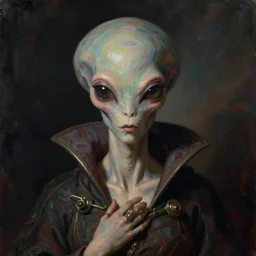 portrait of an alien queen, by nikolay makovsky.