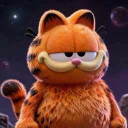 a cosmic horror evil garfield, lovecraftian horror by tim burton, sharp teeth highly detailed, cinematic lighting, octane render, unreal engine lumen, very coherent. cinematic, hyper realism, high detail, octane render, 8 k