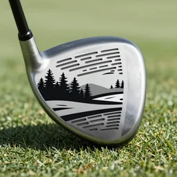svg stencil, modern vector, golf club head, svg art