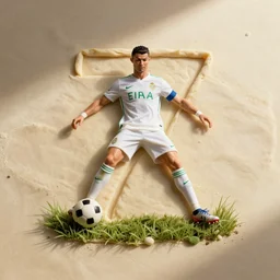 soccer football player ronaldo 7 made of bread dough