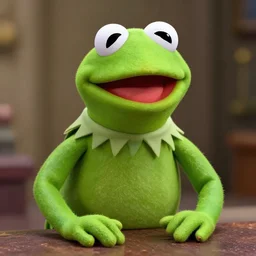 Muppet Kermit the Frog in Peaky Blinders very detail 4K quality super realistic